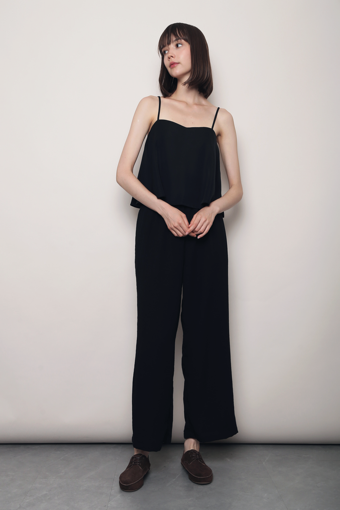 Clover Heart Strappy Top Black