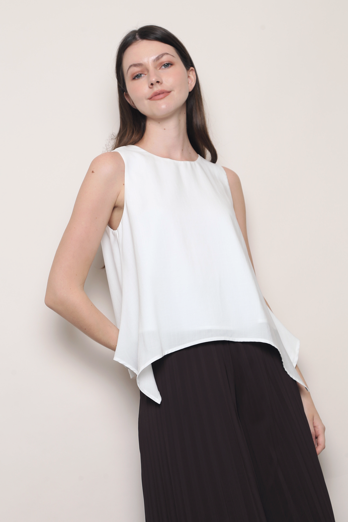 Ivory Coast Scarf Top White