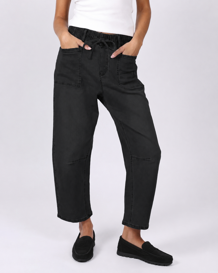 Leo Barrel Jeans - Black
