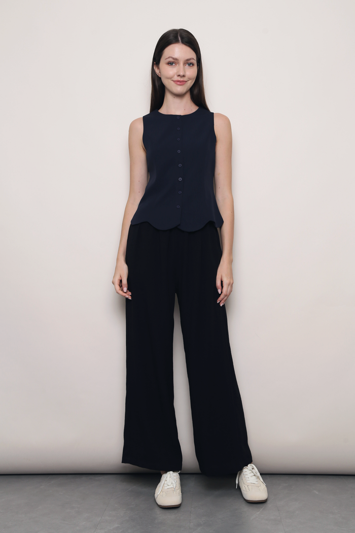 (Petite) Slow Dance Linen Pants Black (Restock)