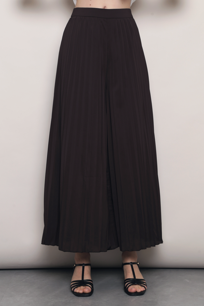 (Petite) Soft Motion Pleated Pants Brown