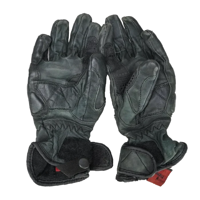 RST Black Leather Motorcycle Gloves - Small - Army & Outdoors - Gloves