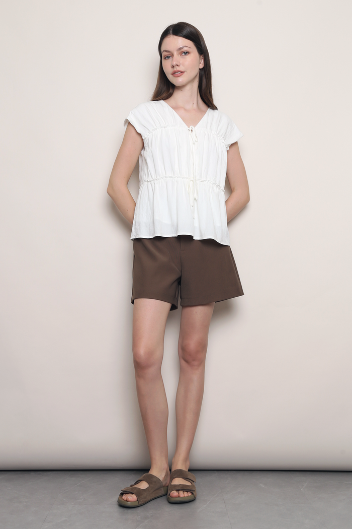 Souffle Ruffles Blouse White (Restock)
